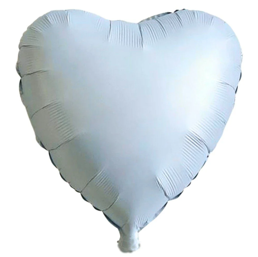 Kalp Folyo Balon Retro Mavi 18 INÇ